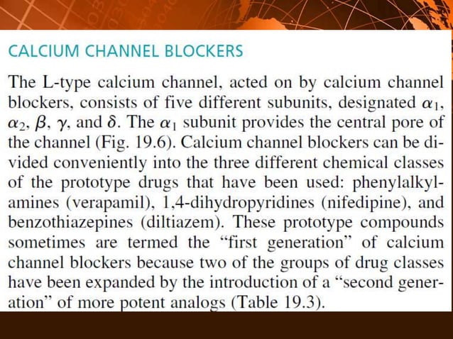 Medicinal Chemistry of Calcium Channel Blockers | PPTX