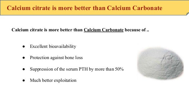 Specification Of Calcium Citrate