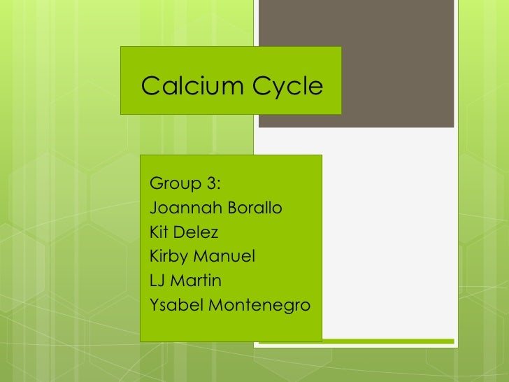 Diagram Of Calcium Cycle
