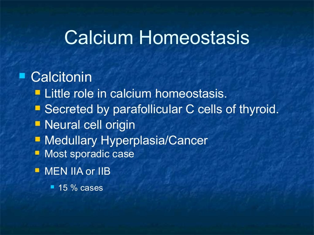 Calcium homeostasis