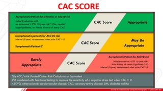 CAC SCORE
Journal of Cardiovascular Computed Tomography 15 (2021) 290–303
A
B
 