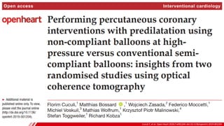 Cuculi F, et al. Open Heart 2020;7:e001204. doi:10.1136/openhrt-2019-001204
B
 