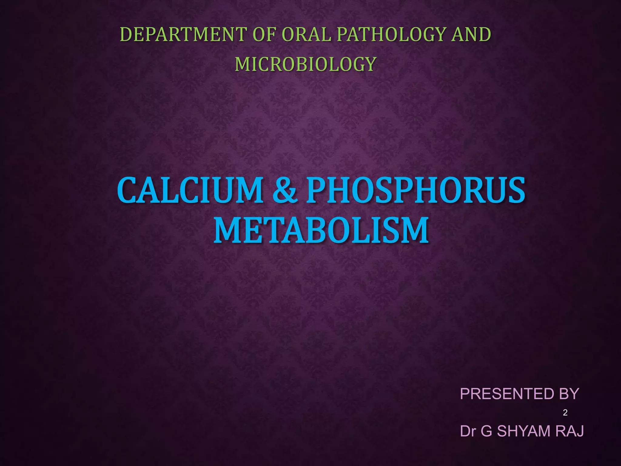 Image showcasing Calcium & phosphorus metabolism and its applied aspects | PPTX