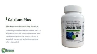 Calcium Plus: Advanced Bone Health Supplement with Vitamin D3, K2-7 ...