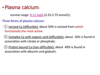 Calcium Normal Range Unit Calcium and nutritional value | PPTX