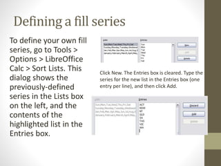 Libre Office Calc Lesson 2: Formatting and Charts | PPTX