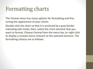 Libre Office Calc Lesson 2: Formatting and Charts | PPTX