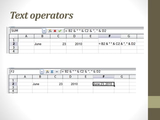 Text operators
 