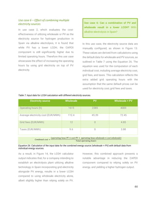 Levelised Cost of Hydrogen (LCOH) Calculator Manual | PDF