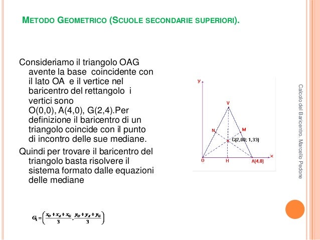 Cos è Il Baricentro Di Un Triangolo