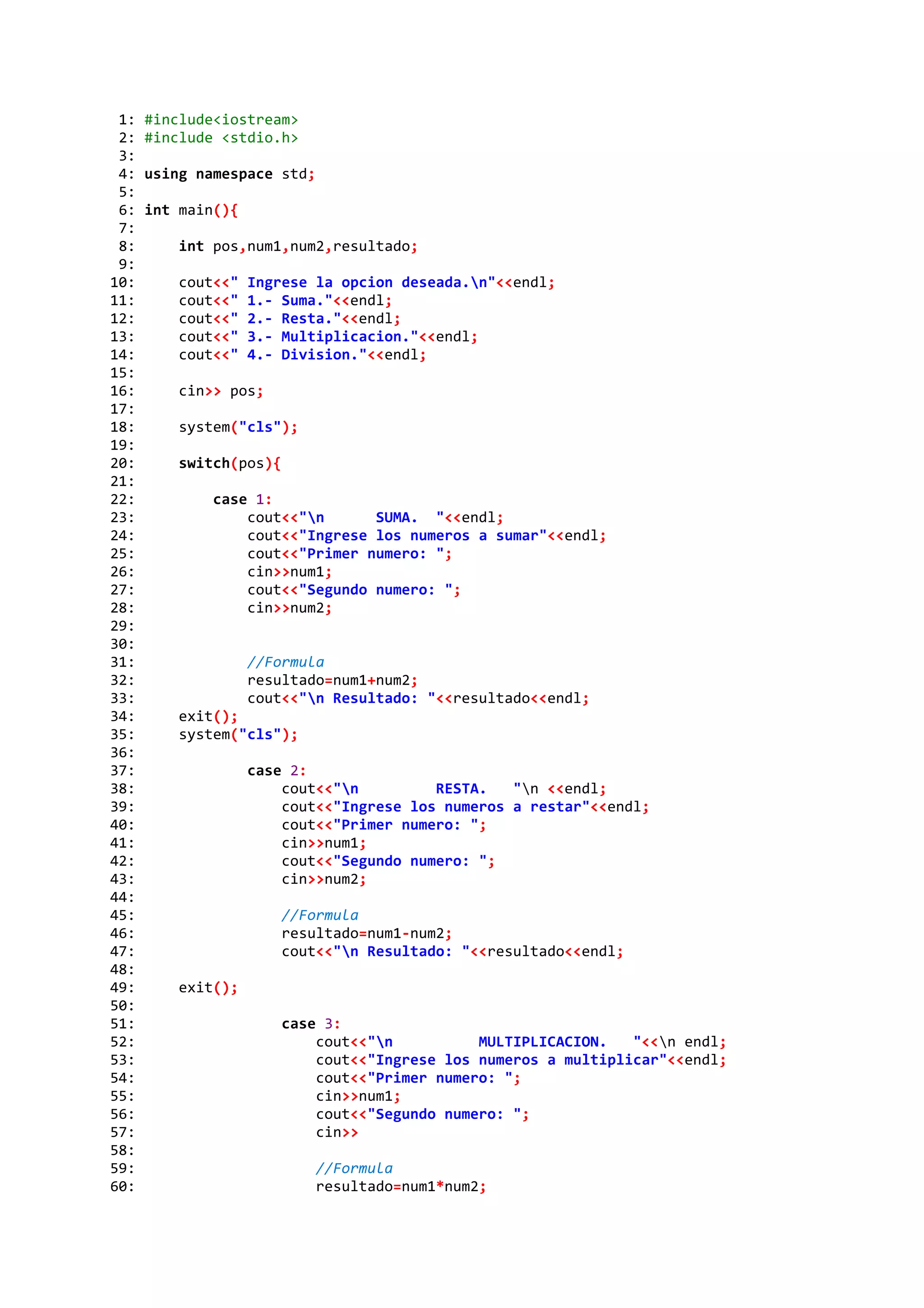 Calculadora c++ y peliculas por mega hd | PDF
