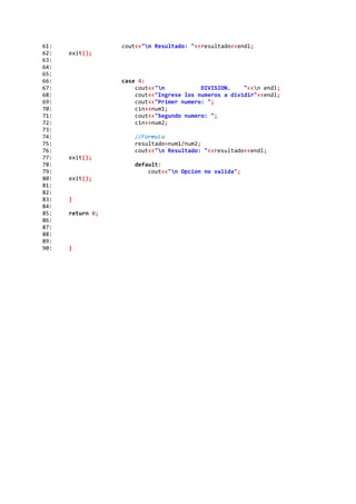 Calculadora c++ y peliculas por mega hd | PDF