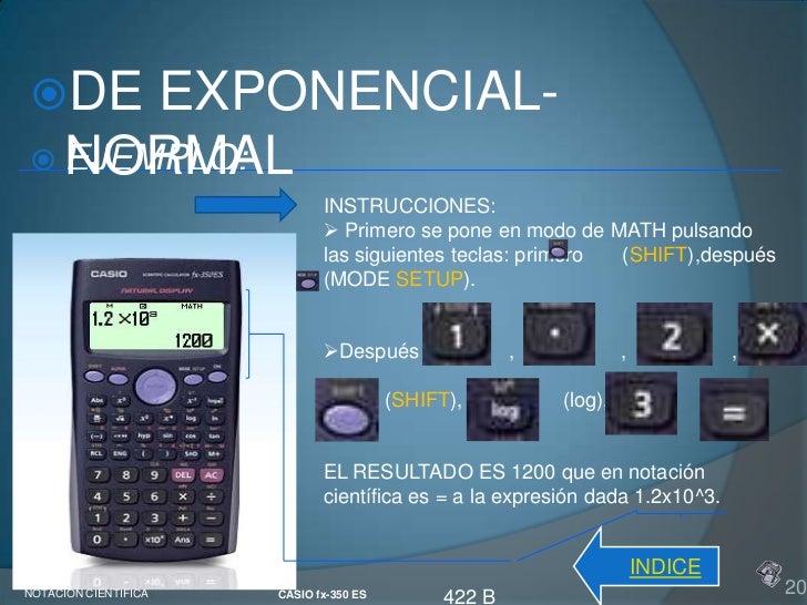 Como Poner Notacion Cientifica En La Calculadora