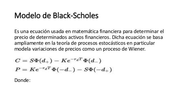 Opción binaria fórmula de black scholes