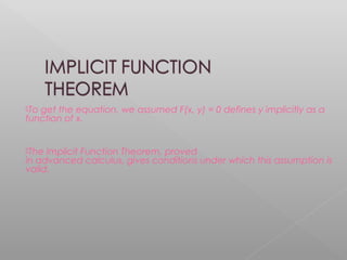 CHAIN RULE AND IMPLICIT FUNCTION | PPT