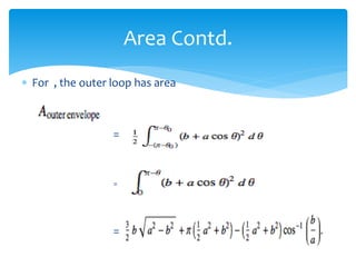 ? For , the outer loop has area
=
=
=
Area Contd.
 