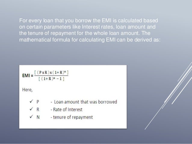 calculate emi calculator home