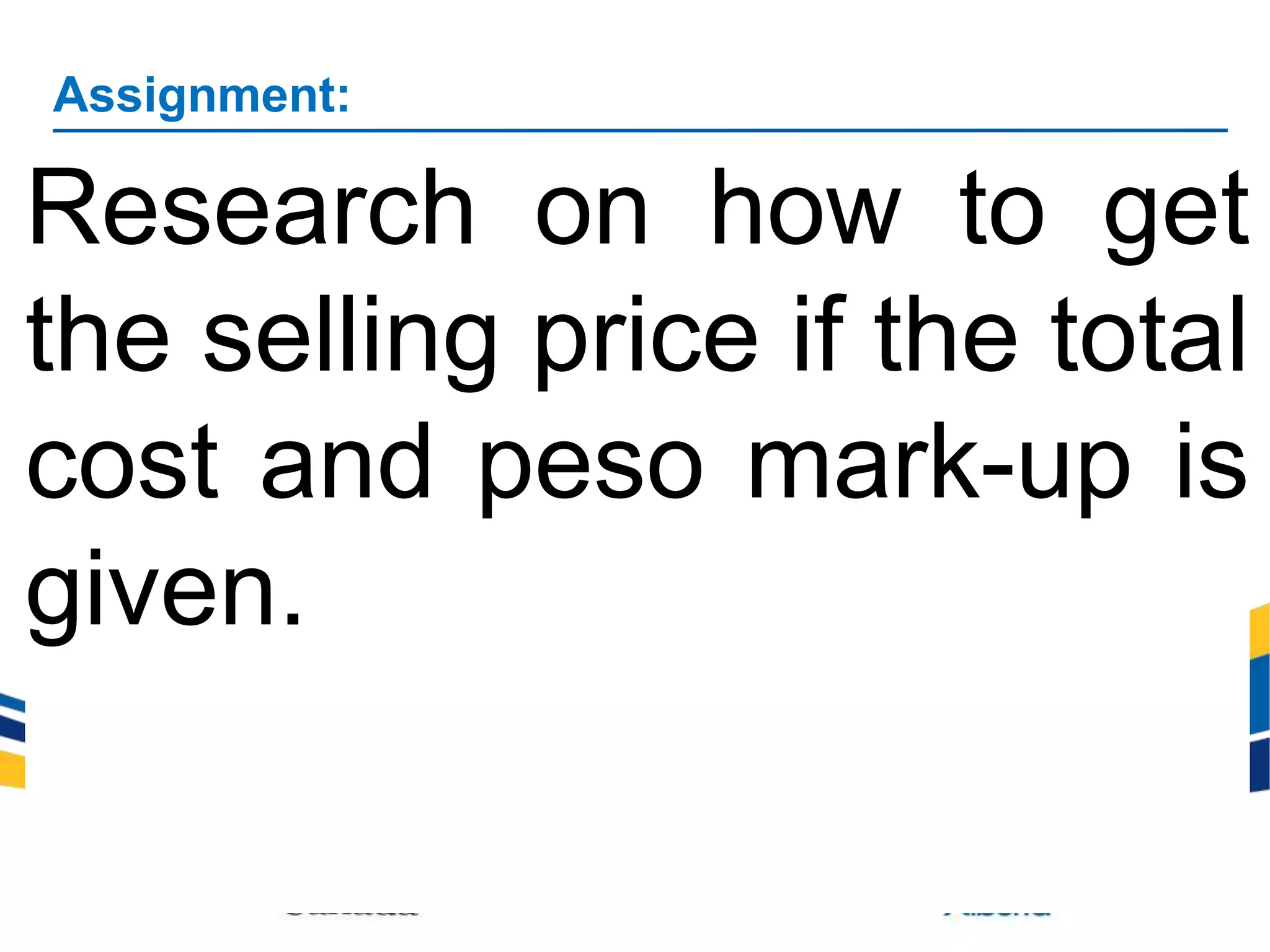 calculate mark-up percentage CO#4.ppt