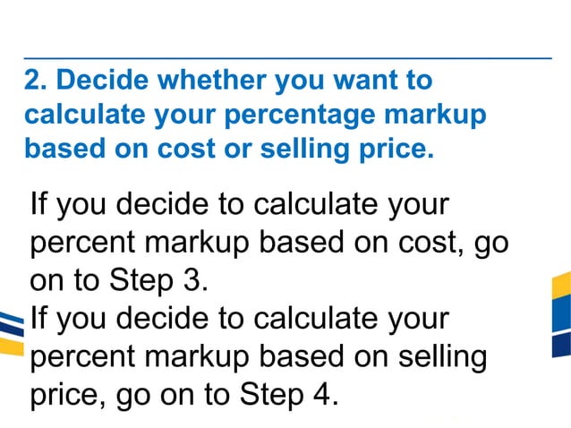 calculate mark-up percentage CO#4.ppt | Commodities | Economy