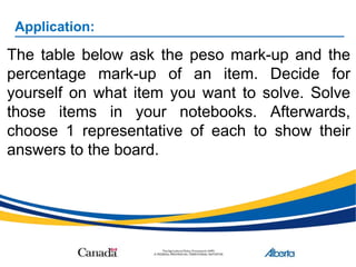 calculate mark-up percentage CO#4.ppt