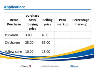 calculate mark-up percentage CO#4.ppt