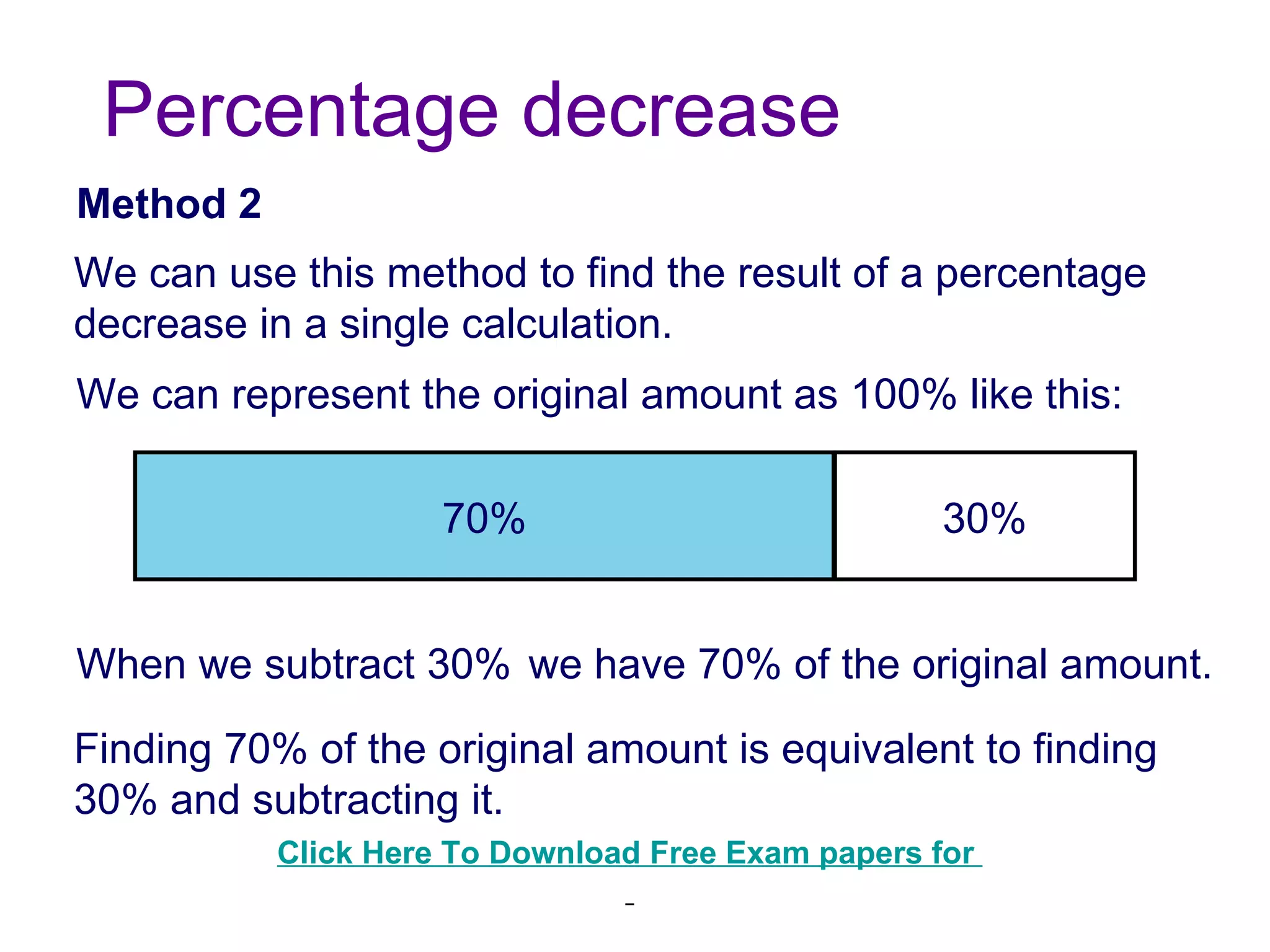 Calculate percentage change | PPT