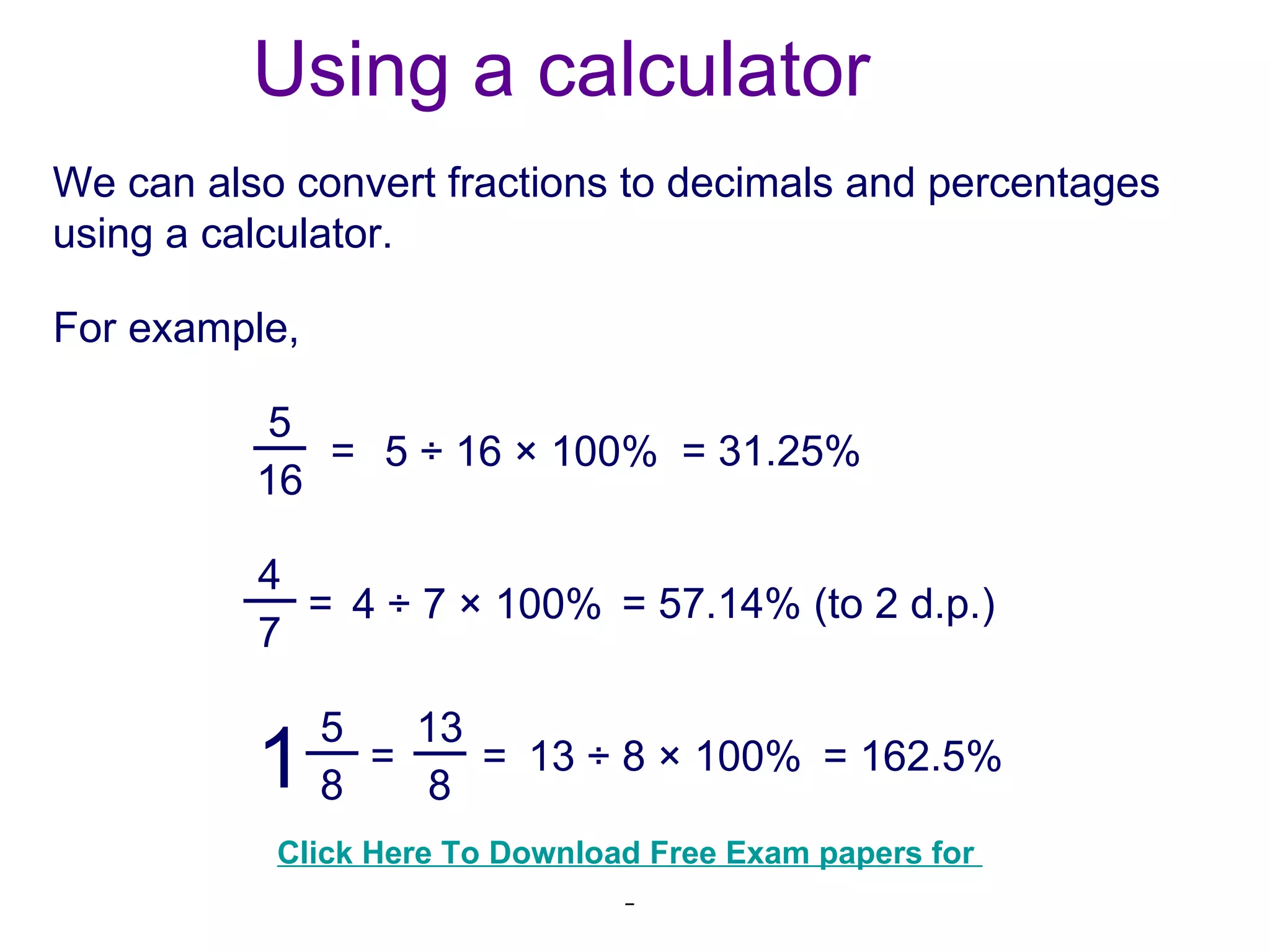 Calculate percentage change | PPT