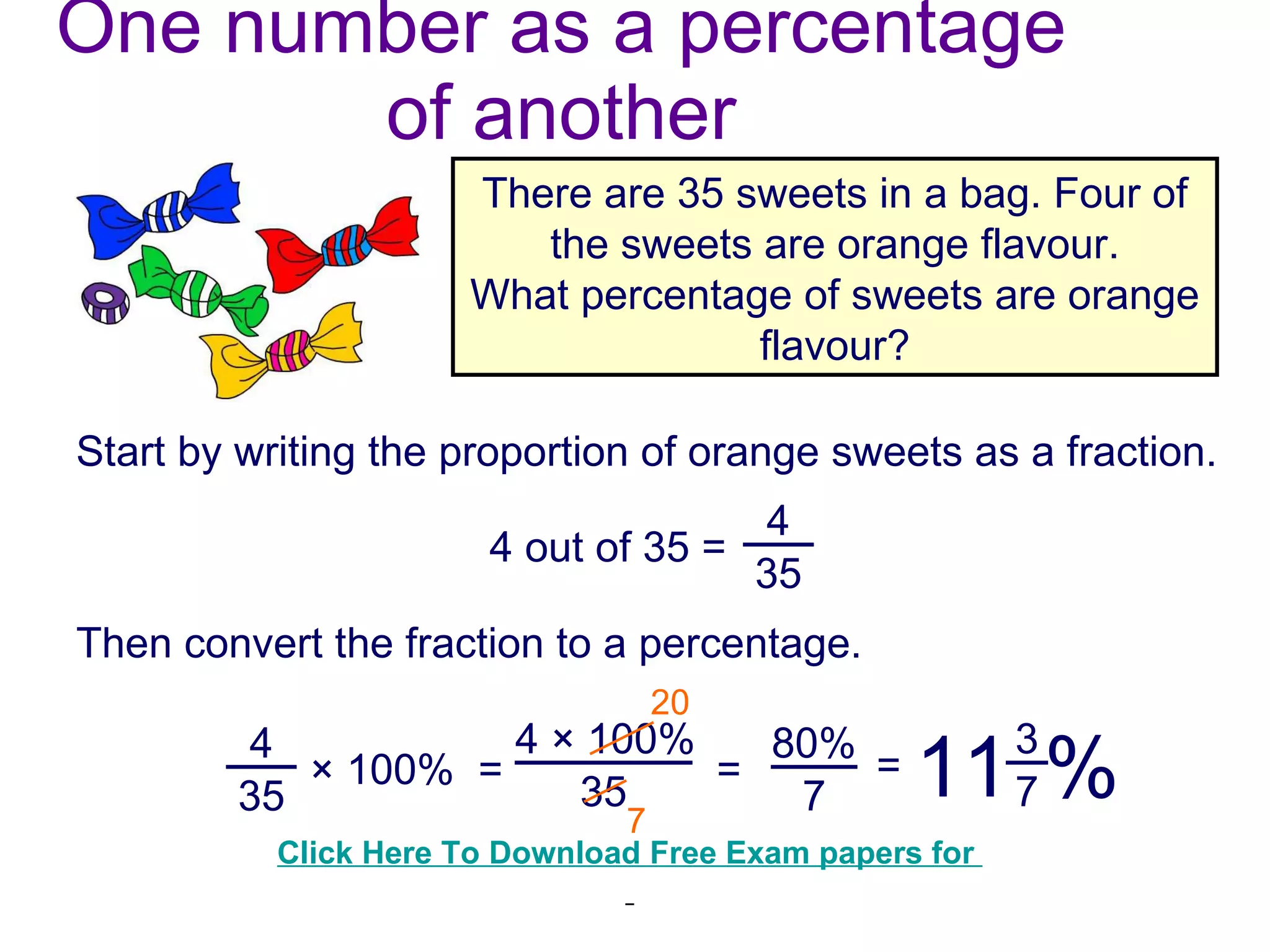 Calculate percentage change | PPT