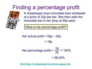 Calculate percentage change | PPT