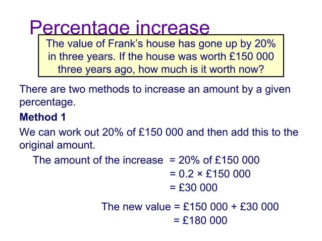 Calculate percentage change | PPT