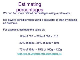 Percentage calculator sale change