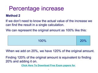Calculate percentage change | PPT