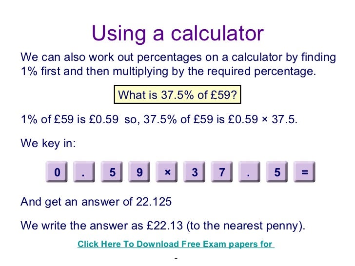 How to do a percentage change
