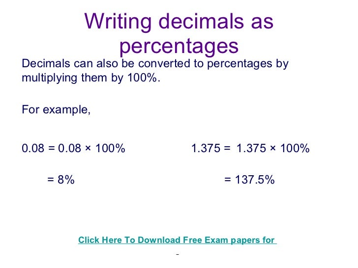 Percentage change