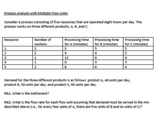 Calculate process mulple flow units