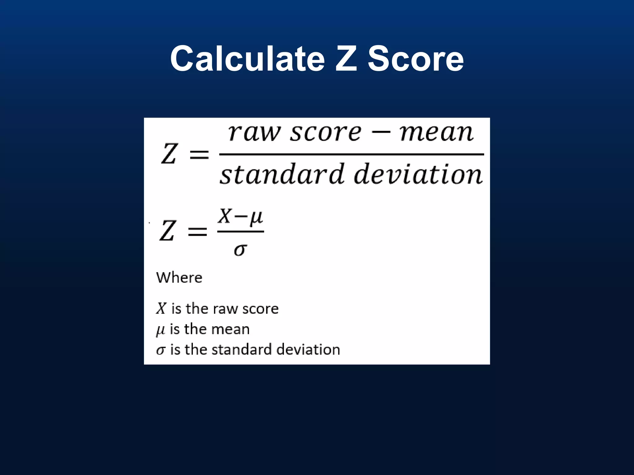 Calculate Z Score, t Score and Percentile in SPSS | PPTX