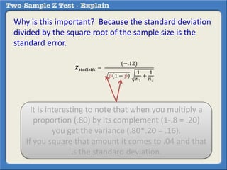 Calculating A Two Sample Z Test By Hand