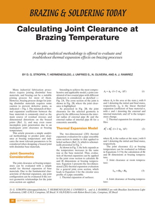Calculating brazing clareance at brazing temperature | PDF