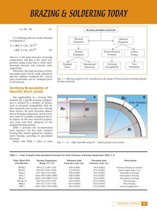 Calculating brazing clareance at brazing temperature | PDF