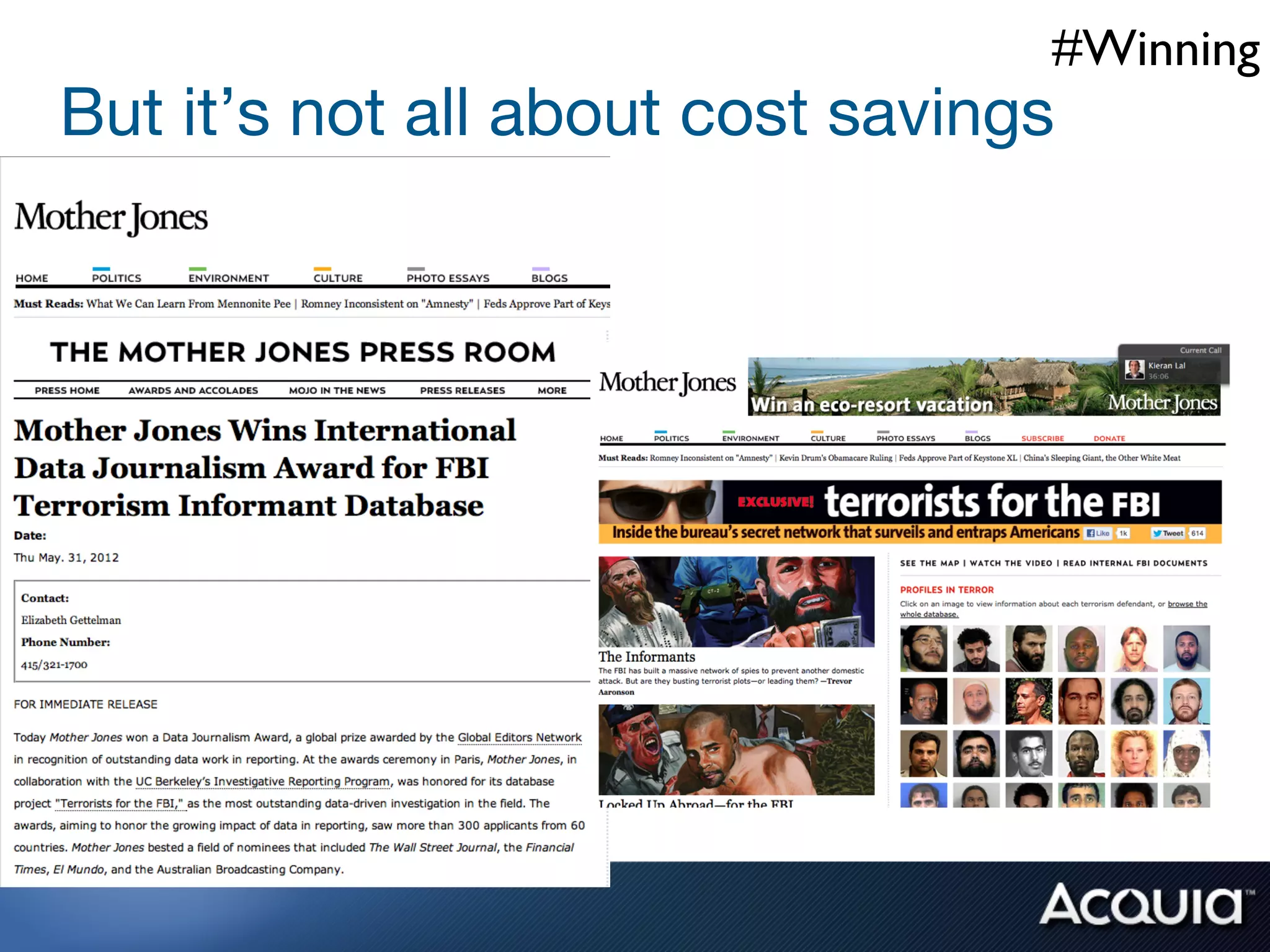 #Winning	

But it’s not all about cost savings
 