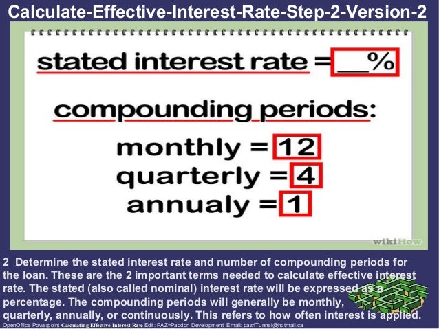 calculating effective interest rate annual interest rate formula
