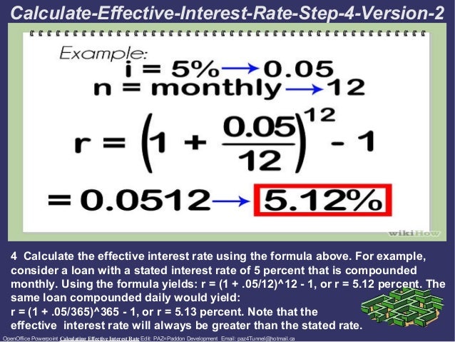Calculating Effective Interest Rate