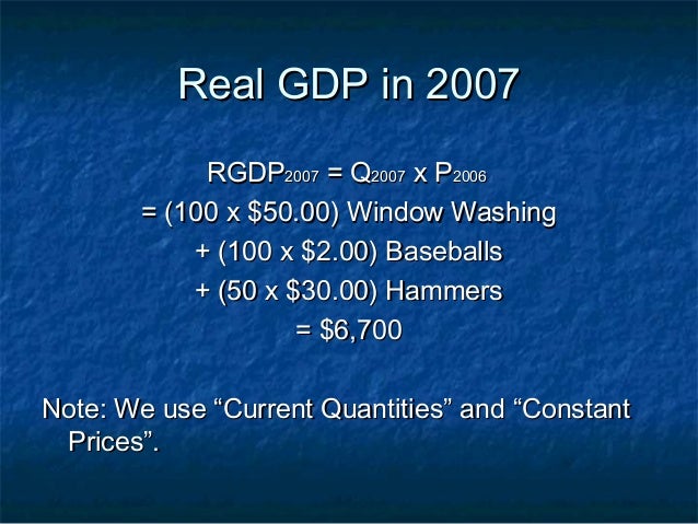 real gdp calculation