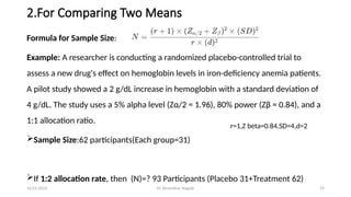 Sample Size Calculation Using Alpha Beta R Calculating Sample Size and Power (Dr Shreedhar).pptx