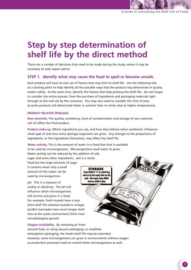 Calculating shelf life of foods