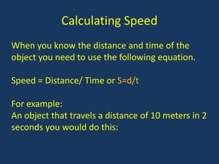 Calculating speed | PPT