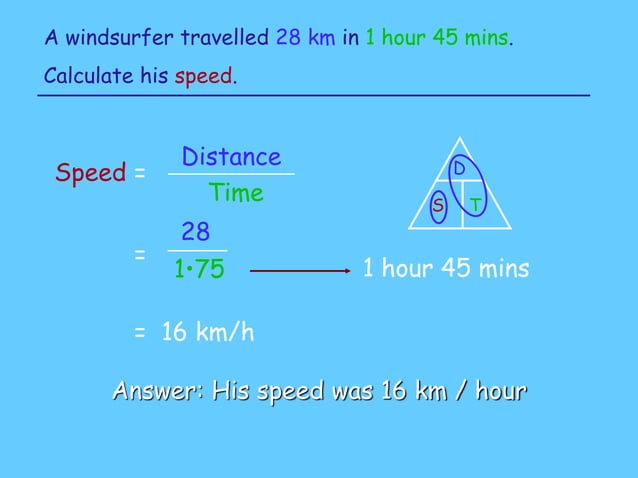 Calculating speed time and distance | PPT | Physics | Science