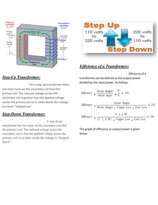 Step-Up and Step-Down Transformers: Simulation and Calculations