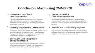 Calculating the ROI of a CMMS System - Zapium | PDF