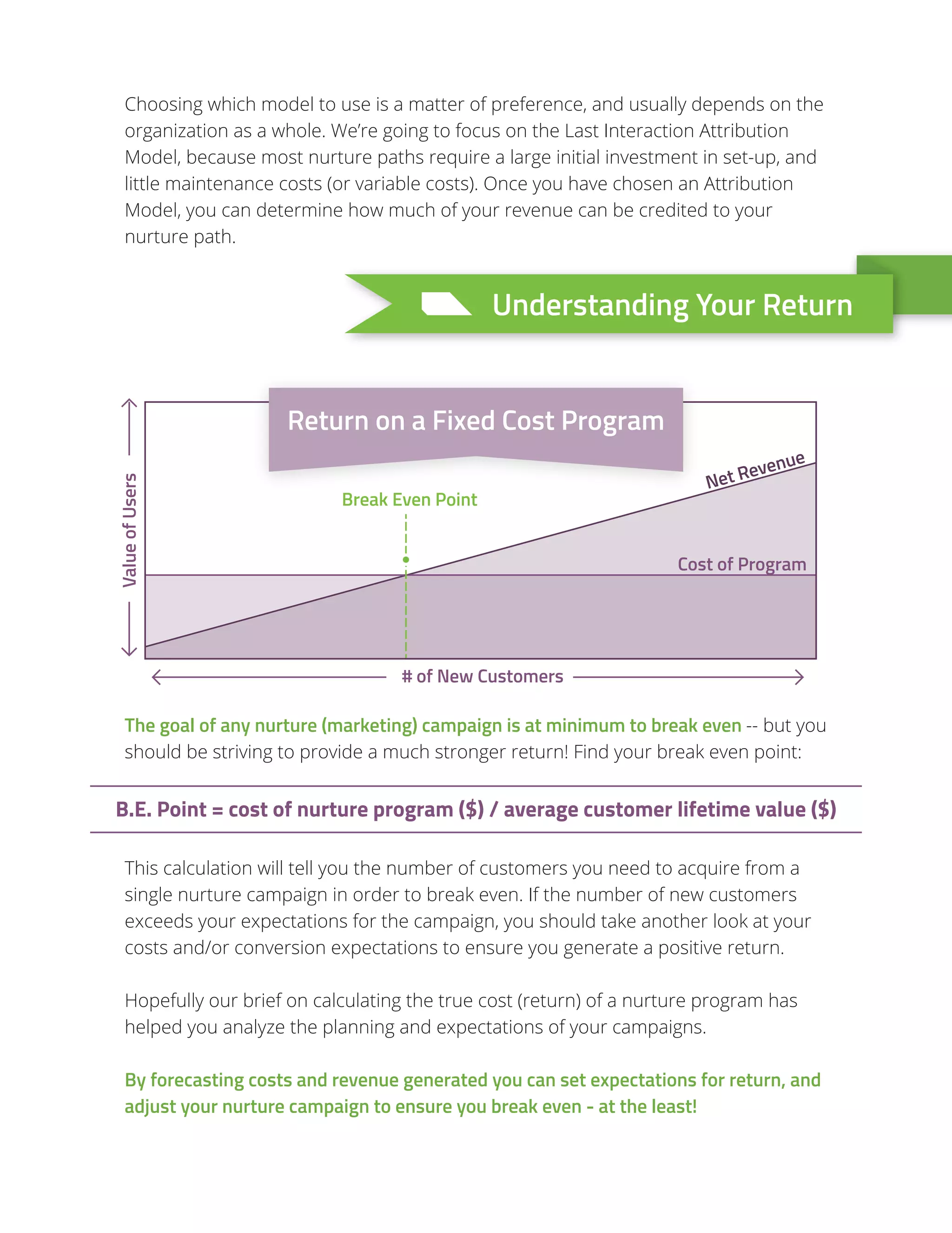 6HSDUDWLQJȴ[HGFRVWVIURPYDULDEOHFRVWVZLOO 
help outline how the price of your campaign will change as it touches more 
audience members. Remember, it’s a learning process: once all is said and done, 
you can go back and compare your forecast to your actual costs. The next time you 
plan a campaign, you’ll have a better idea of how much it will cost. 
 